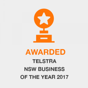 Awarded Telstra NSW Business of the Year 2017